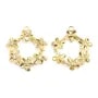 Breloque strass couronne de fleurs 17x19mm x 1pc