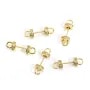 Rhinestone spacer for fully drilled pearl 6x17mm - Gold x 1pc