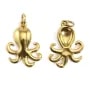 Octopus Pendant Charm 10x14mm - Gold Stainless Steel 304 x 1pc