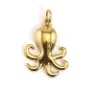 Octopus Pendant Charm 10x14mm - Gold Stainless Steel 304 x 1pc