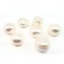 Perles de culture d'eau douce, semi-percée, blanche, bouton, 10-11mm x 2pcs