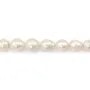Pérolas de cultura de água doce, brancas, barrocas, 13-16mm x 40cm