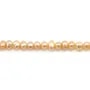 Freshwater cultured pearls, salmon, oval, 4mm x 40cm