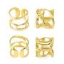 Anillo ajustable barroco irregular - Acero inoxidable 304 dorado x 1pc