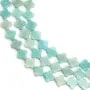 Amazonite du Pérou trèfle 10mm x 38cm
