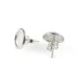 Ganci per orecchini in argento 925, supporto per cabochon 8mm x 2 pezzi