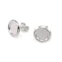 Orecchini in argento 925, supporto cabochon 8mm x 2 pezzi