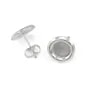 Clous d'oreilles en argent 925, porte cabochon 8mm x 2pcs