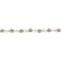 Cadena rosario Piedra de luna gris redonda 3mm - Plata 925 x 20cm
