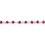 Rosary chain dyed fuchsia agate rondelle 2x3mm - Silver 925 x 20cm