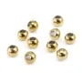 Perla redonda de 5mm - Acero Inoxidable 304 dorado x 10pcs