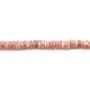Rhodochrosite rondelle heishi 6-8mm x 40cm