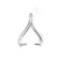 Anilla de strass para perla totalmente perforada 20mm - óxido de circonio y Plata 925 rodiada x 1pc