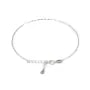 Brazalete ajustable 0.9mm para atornillar con cierre y extensión - Sparkle - Plata 925 rodiada x 1pc
