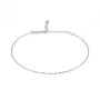 Adjustable screw-in bracelet 0.9mm with clasp and extension - Sparkle - Rhodium-plated 925 silver x 1pc
