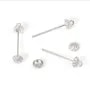 Screw-on bail for fully drilled pearl 24mm - cubic zirconia & Rhodium-plated 925 silver x 1pc