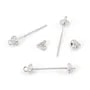 Bélière intercalaire à visser pour perle entièrement percée 27mm - oxyde de zirconium & Argent 925 rhodié x 1pc