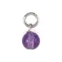 Runder Amethyst-Anhänger 4mm - Rhodiniertes 925er Silber x 1 Stk.