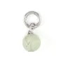Pingente Prehnite redondo 4mm - Prata 925 rodiado x 1pc