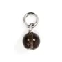 Round Smoky Quartz Charm 4mm - Rhodium-plated Silver 925 x 1pc