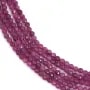 Runder facettierter erhitzter Rubin 3mm x 39cm