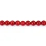 Sea bamboo, red tint, round, 8mm x 38cm