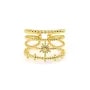 Adjustable multi-strand sun ring - Gold plated stainless steel 304 x 1pc