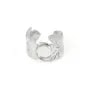 Anello spesso regolabile a foglia per cabochon 8mm - Acciaio inox 304 x 1pc