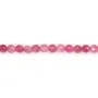 Round faceted pink tourmaline 3.5mm x 39cm