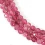 Tormalina rosa rotonda sfaccettata 3.5mm x 39cm
