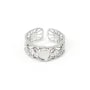 Verstellbarer, durchbrochener Fantasie-Ring für Cabochon 6mm - Edelstahl 304 x 1 Stück