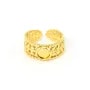 Anel ajustável louro para cabochão 6mm - Aço inoxidável 304 dourado x 1pc