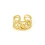 Anillo ajustable de múltiples filas flor para cabujón 4mm - Acero inoxidable 304 dorado x 1pc