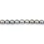 Tahiti-Zuchtperle, rund, 11 bis 12,8 mm - 34 Perlen - 39 cm - Qualität B