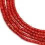 Tubo de bambu marinho vermelho redondo 3x3mm x 39cm