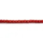 Perle Tube Bambus aus dem Meer 3x3mm| Rohstoffe Schmuck Rot