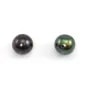 Perlas de cultivo de agua dulce, semi-perforadas, azul oscuro, semi-redondas, 7.5-8mm x 2pcs