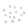 Contas espaçadoras quadradas 1.5mm - Prata 925 rodiada x 50pcs