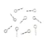 Belière simple pour perle semi-percée 7.5mm - Argent 925 rhodié x 6pcs