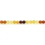 Ambre multicolore rond 5.5-6mm x 38cm
