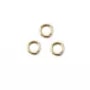 Anéis abertos 2.5x0.5mm - Aço Inox 304 dourado x 50pcs