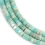 Amazonite from Peru hexagonal faceted rondelle 3x6mm x 38cm
