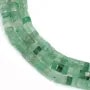 Quartz Aventurine (Green Strawberry) hexagonal faceted rondelle 3x6mm x 38cm