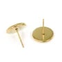Pendientes para cabujón de 12mm - Acero Inoxidable 304 dorado x 2pcs