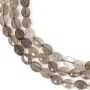 Facettierter Rauchquarz oval 6x8mm x 38cm