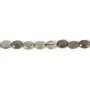 Facettierter Rauchquarz oval 6x8mm x 38cm