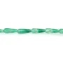 Green agate, drop, 6x17mm x 40cm