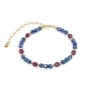 Pulseira de Cianita e Rubi - Gold Filled x 1pc