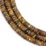 Ojo de Tigre rodaja heishi facetado 2x6mm x 37cm