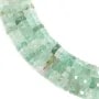 Aventurin-Quarz (Grüne Erdbeere) facettierte Heishi-Rondelle 2x6mm x 37cm